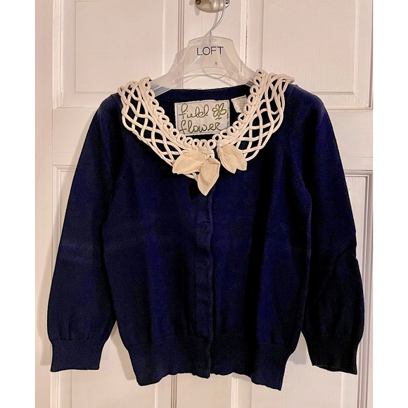 Anthropologie Blooming Lattice Cardigan, S - Picture 3 of 4